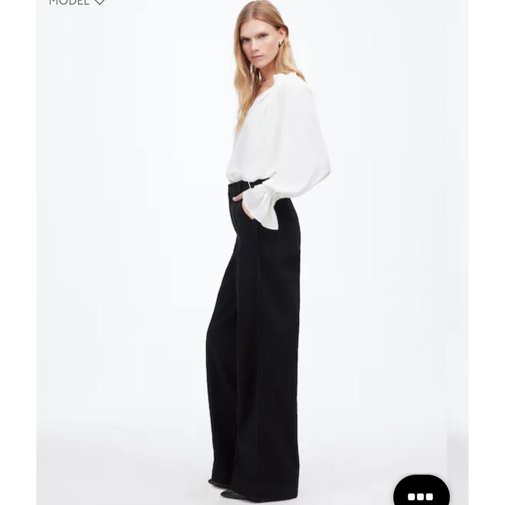 Madewell Black Wide-Leg High-Rise Jeans - Picture 2 of 7
